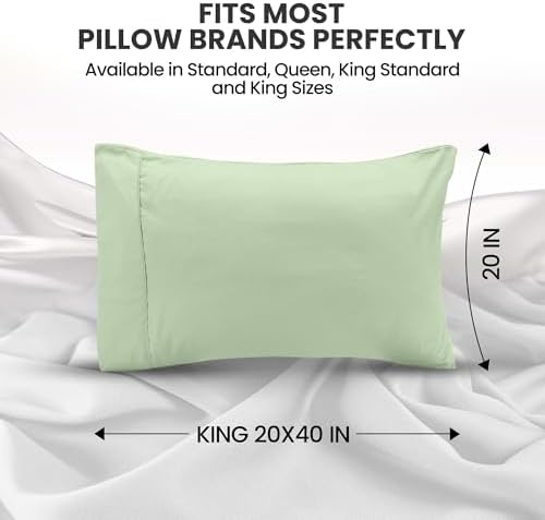 Pillow Cases King Size Set of 2, Ultra Soft Comfy Pillow Covers - Image 2