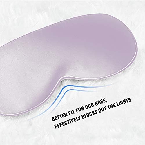 Silk Eye Mask for Sleeping Lavender Sleep Mask for Men Women, Soft Eye - Image 7