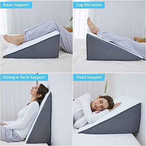 Bed Wedge Pillow for Sleeping 24x24x10 Inch, Elevated Support - Image 3