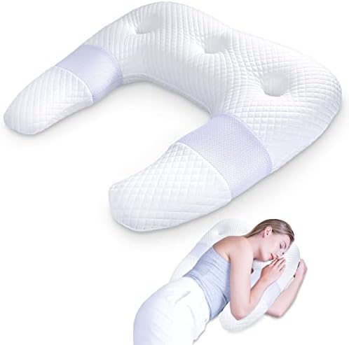 SAHEYER Side Sleeper Pillows for Adults, U Shaped Body Pillow for Pain Relief by SAHEYER