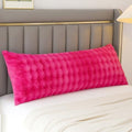 JAUXIO Fluffy Faux Fur Body Pillow Cover, Hot Pink, 21 x 54 Inches by JAUXIO