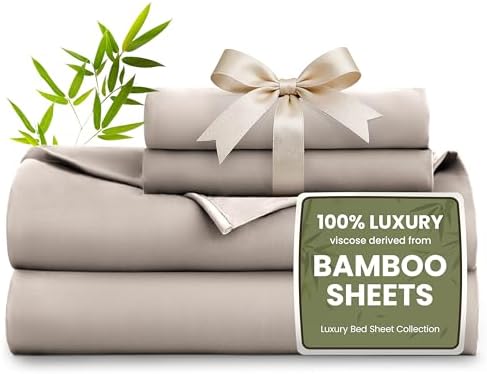 Love's cabin 4 Piece King Size Sheet Set, 100% Rayon Derived from Bamboo by Lovescabin