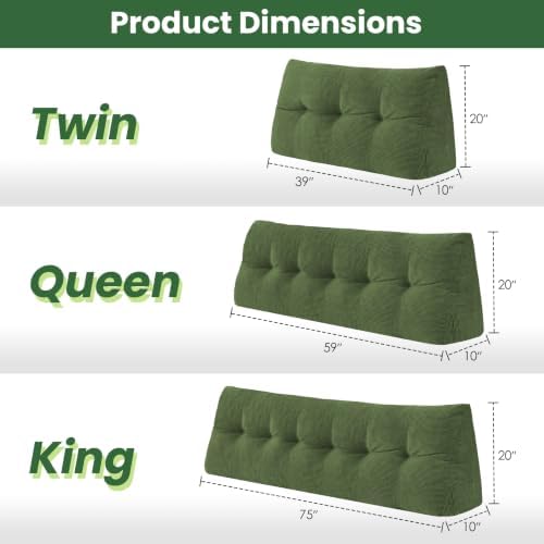 Headboard Pillow King, Triangle Bed Wedge Pillow - Image 2