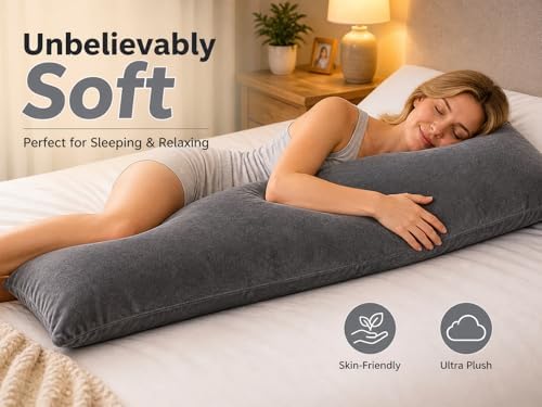 EVOLIVE Micromink Body Pillow Cover 21"x54", Zipper Closure - Image 3