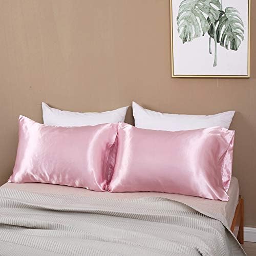 Satin Pillowcases Set of 2, Queen Size Cooling Pillow Cases - Image 3