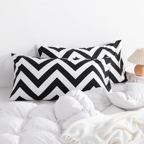 NTBAY King Chevron Microfiber Pillowcases - Image 2