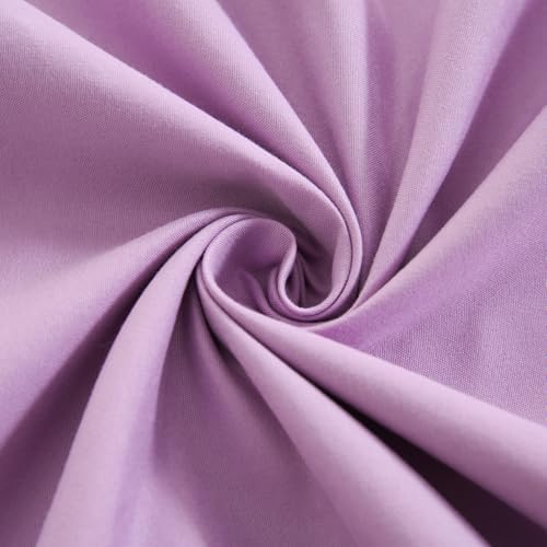 Merryword Lavender Purple Pillowcases King Size Ruffled Pillow Shams Set of 2 - Image 6