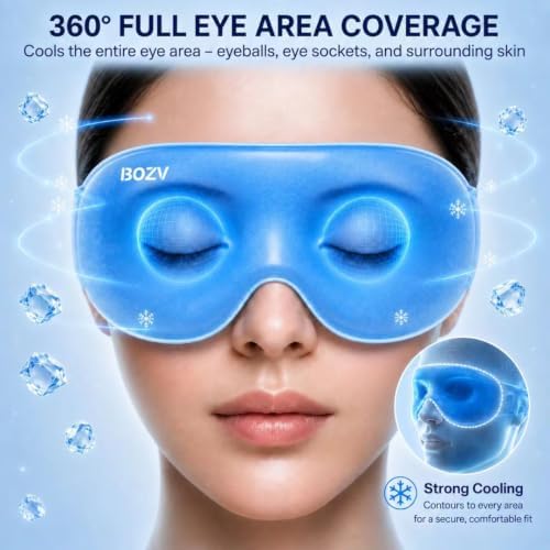 BOZV Hot & Cold Hydrogel Eye Mask, Cooling Gel Eye Mask - Image 2