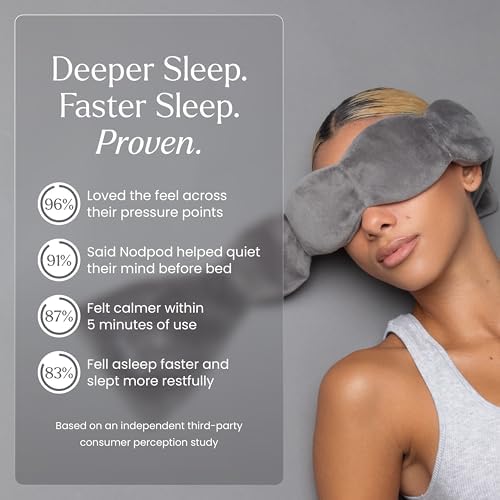 nodpod Patented Gentle Pressure Sleep Mask, Weighted Eye Mask - Image 4
