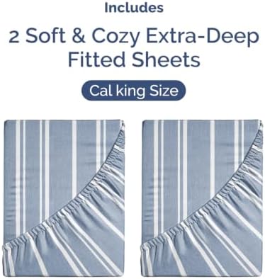 CGK Linens 2 Pack Extra Deep Cal King Fitted Sheets - Image 4