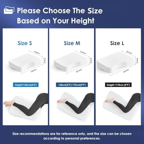 Leg Pillow for Side Sleepers, Memory Foam Knee Pillow for Side Sleeping - Image 4