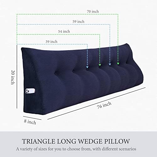 Headboard Pillow Queen, Wedge Pillow Headboard Headrest - Image 4