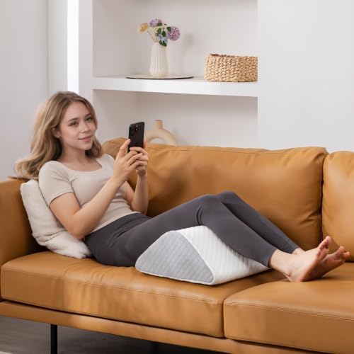 Knee Wedge Pillow 6.3'' for Post-Surgery Recovery-Leg Elevation Support for - Image 3