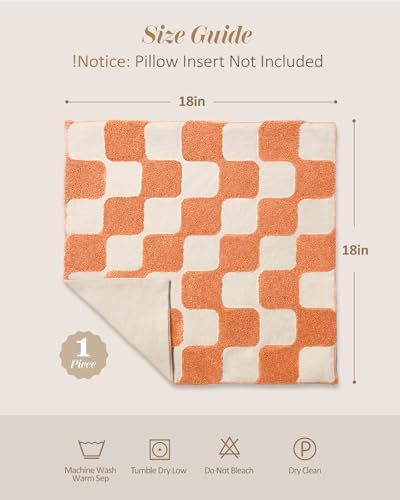 Fall Embroidered Throw Pillow Cover 18x18 Inch - Image 4