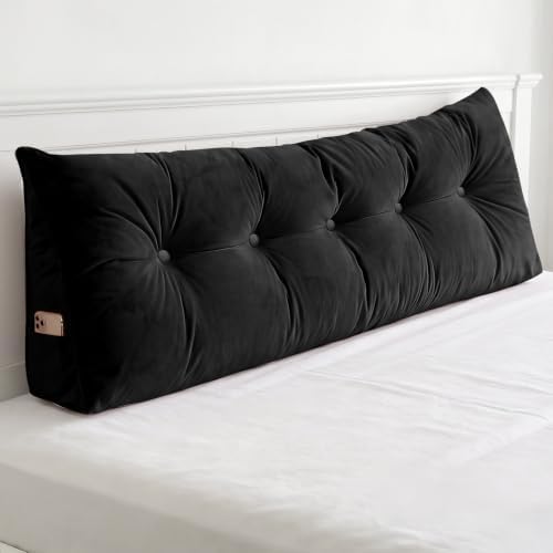 Wedge Headboard Pillow for Back Support, Removable Cover by SCNUT