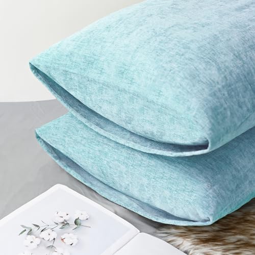 CaliTime Decorative Throw Pillow Covers 26 X 20 Inches Light Blue Grey - Image 4