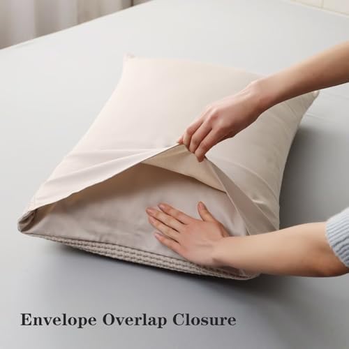 100% Cotton Waffle Pillow Shams Standard Size Set of 2 - Image 4