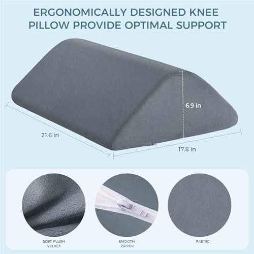 Knee Wedge Pillow for Post-Surgery Recovery-Leg Elevation Support for Sleep - Image 3