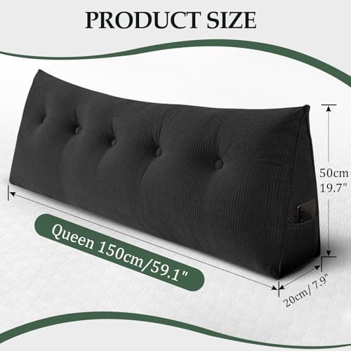 Headboard Pillow Queen, Wall Backrest Wedge Pillow Headboard - Image 2