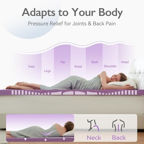 BDEUS 2 inch Mattress Topper, Cooling Gel Memory Foam Bed Topper - Image 3