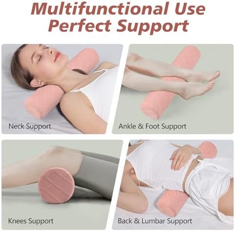 Cozyhealth Cervical Roll Pillow, Medium Soft Memory Foam Neck Round Pillow - Image 7