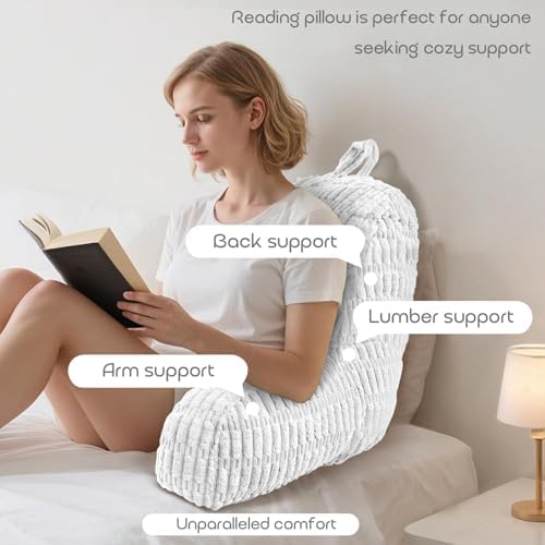 Reading Pillows for Sitting in Bed Adult, Back Rest Pillow for Sitting in Bed - Image 4