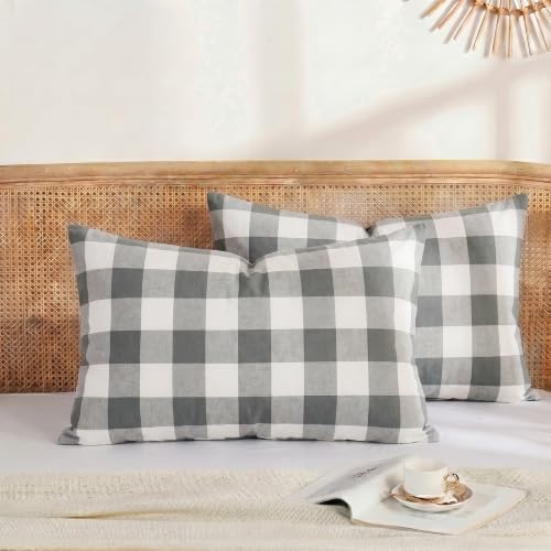 Merryword 100% Cotton Pillow Cases, Queen Size, Soft Breathable Bed Pillow by Merryword