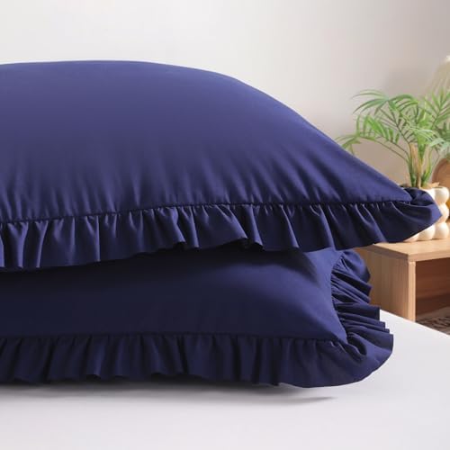 BEDSUM Queen Ruffled Pillow Shams by BEDSUM