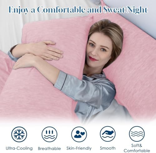 CHOSHOME Cooling Pillow Cases Zipper Pillow Covers Q-Max > 0.45 Zippered - Image 3