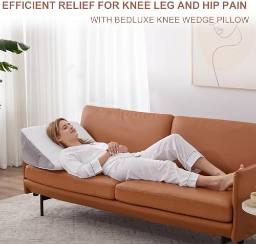 Knee Wedge Pillow, Memory Foam Leg Pillow Bed Wedge - Image 6