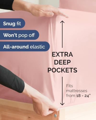 CGK Linens 2 Pack Extra Deep King Fitted Sheets - Image 2