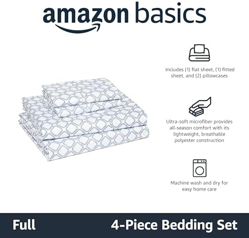 Amazon Basics Lightweight Microfiber 4-Piece Bed Sheet Set - Image 2