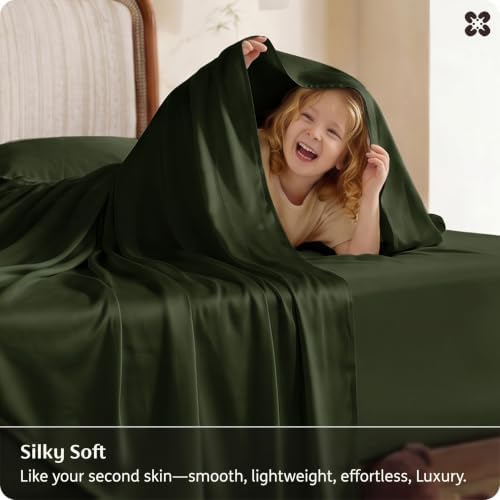 Bedsure PureWoven 100% Viscose Derived from Bamboo, Queen Sheets - Image 4