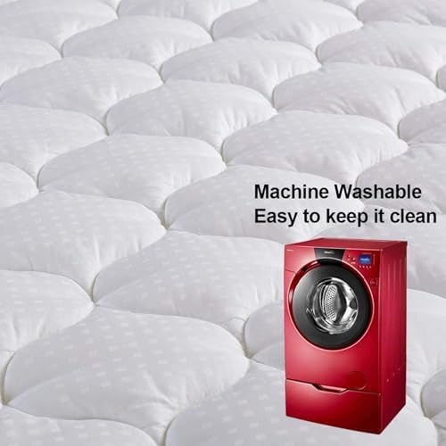 Cotton California King Mattress Pad Fitted Quilted Mattress Cover - Image 6