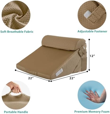 Bedluxe Wedge Pillow Set for After Surgery, Orthopedic Bed Wedge - Image 3