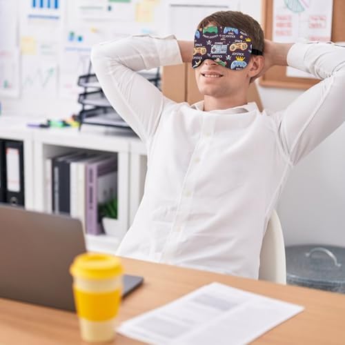 2 Pcs Boys Sleep Eye Mask, Guys Blackout Sleeping Silk Mask - Image 4