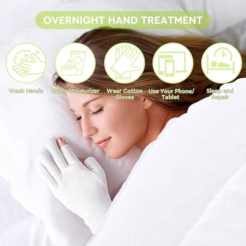 4 Pairs Cotton Moisturizing Gloves Touchscreen - Image 7