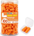 AZEN 100 Pairs Ear Plugs Bulk, NRR 32dB Soft Foam Ear Plugs by AZEN