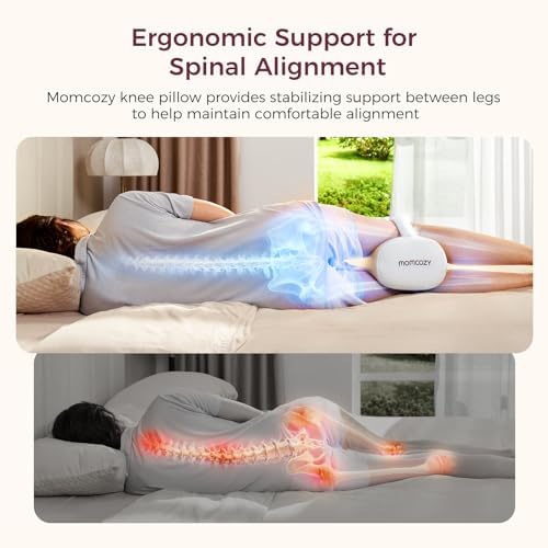 Momcozy Knee Pillow for Side Sleepers, Soft Memory Foam & Pinch-Free Design - Image 3