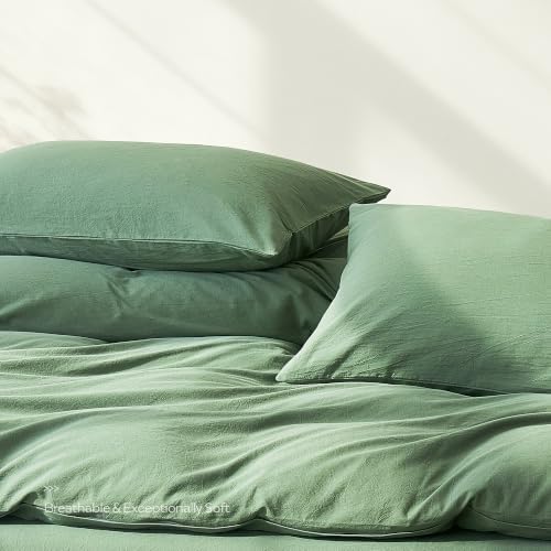 JELLYMONI 100% Washed Cotton Pillowcases, Envelope Closure 2-Pack - Image 3
