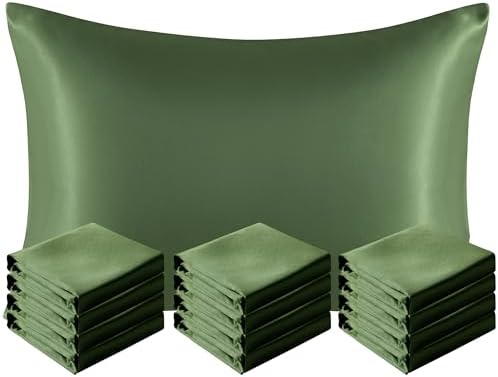 NTBAY 12 Pack Satin King Pillowcases by NTBAY