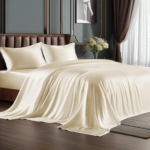 BEDELITE Satin Sheets Twin Size Bed Set, 3 Pieces by BEDELITE