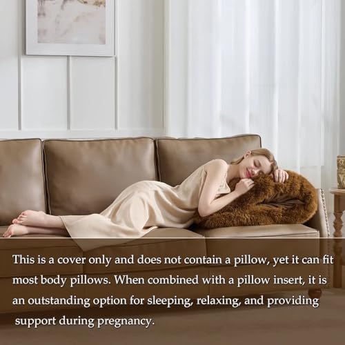 20x54 inch Luxury Fluffy Body Pillow Cover, Shaggy Furry Body Pillowcase - Image 5