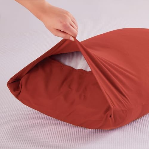 Orange Red Standard Size Pillow Cases Set of 2 - Image 6