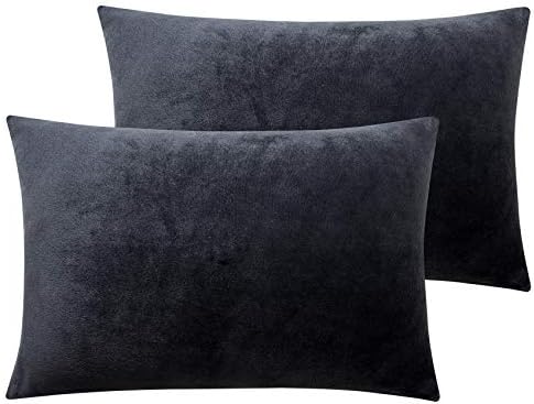 NTBAY Toddler Velvet Pillowcases, Charcoal Grey by NTBAY