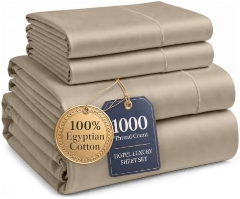 LANE LINEN Sheets for Full Size Bed 100% Egyptian Cotton Sateen by LaneLinen