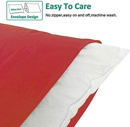 NTBAY Standard Microfiber Pillowcases, 2 Pack, 20 x 26, Wine Red - Image 5