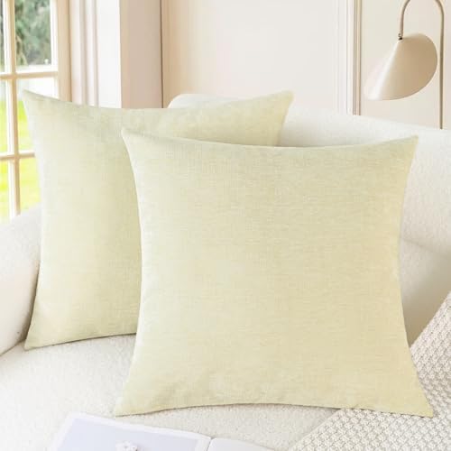 CaliTime Decorative Couch Throw Pillow Covers 20 X 20 Inches Beige by CaliTime