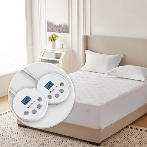 Wapaneus Heated Mattress Pad King Size 10 Heat Settings & Dual Control by Wapaneus
