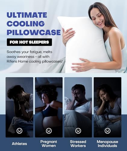 Ultra-Chill Cooling Pillowcase for Hot Sleepers, Softer Than Silk Pillow Cases - Image 6